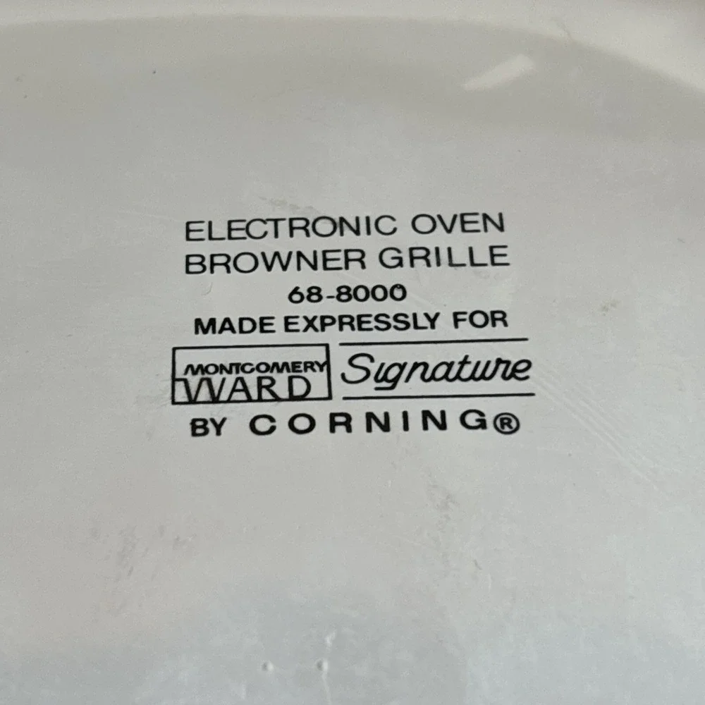Corning Ware  Oven Browner Grill 68-8000 Made for Montgomery Ward VTG *No Lid*